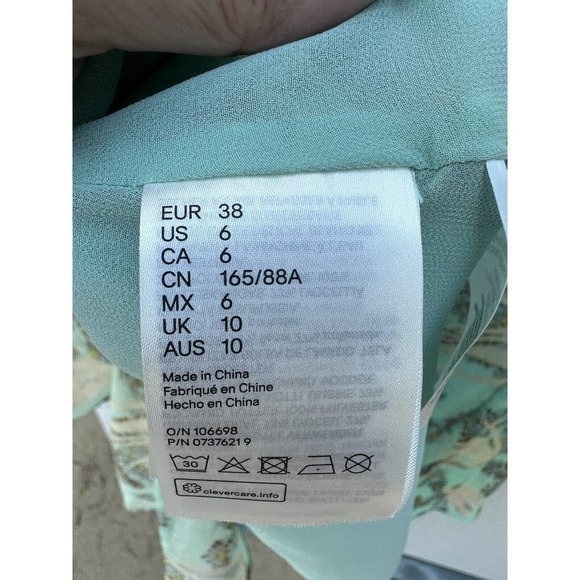 H&M CONSCIOUS EXCLUSIVE LYOCELL BLEND GREEN DRESS SIZE US 6 BLOGGERS FAVORITE - Picture 16 of 16